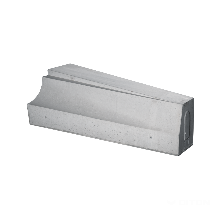 Obrubník zastávkový Bus prechodový pravý 290 - 250, prírodná