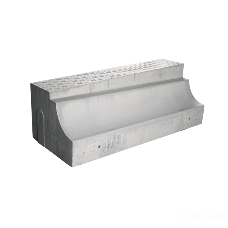 Obrubník zastávkový Bus nábehový ľavý 310 - 370, prírodná