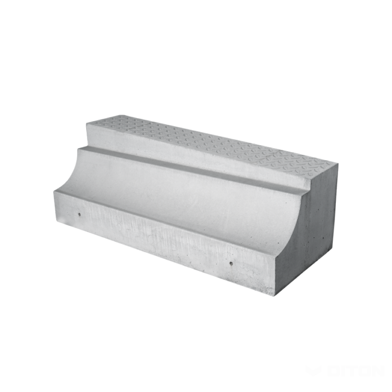 Obrubník zastávkový Bus nábehový pravý 370 - 310, prírodná