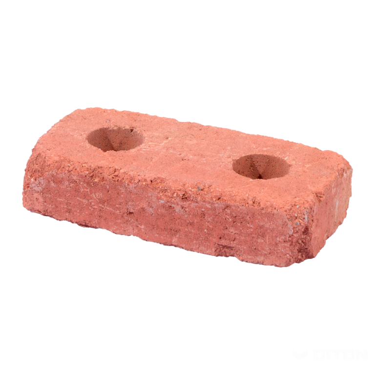 Murovací blok History - nízky kameň s otvorom červený